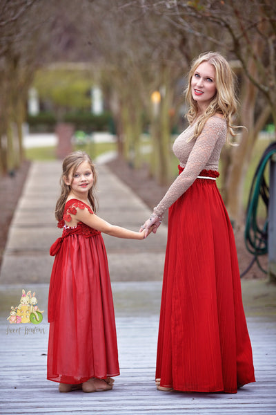 Pretty in Red Maxi Skirt