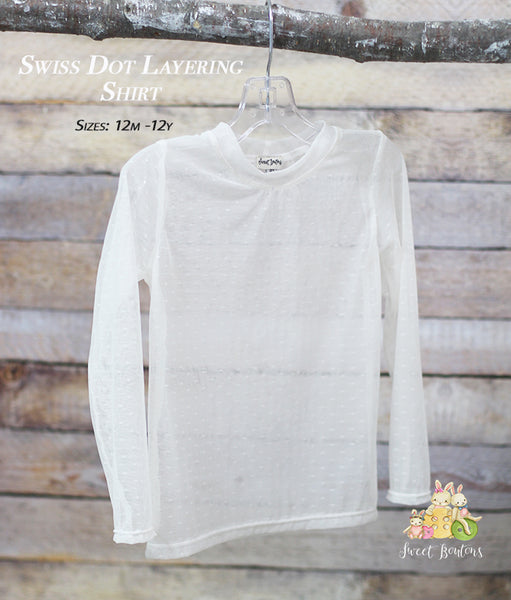 Ivory Swiss Dot Layering Shirt