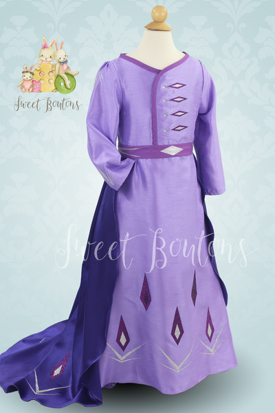 Ice Queen Lilac Dress with train