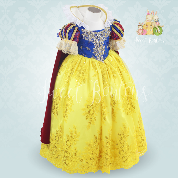 Couture Snow White lace ball gown