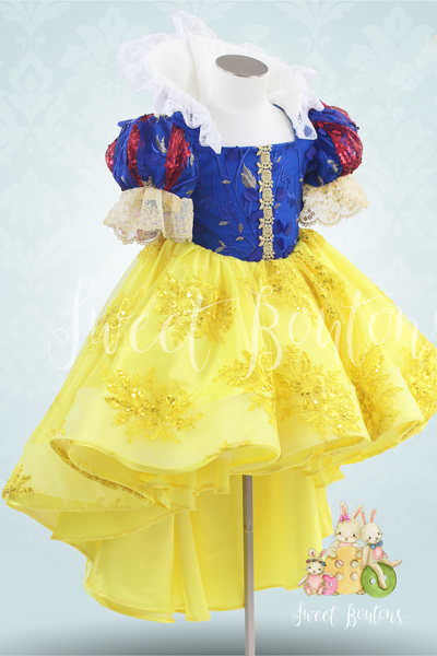 RTS High/Low Snow White Lace dress Size 4T