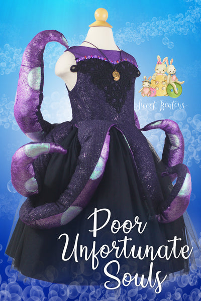Give those ''poor unfortunate souls'' a fright when your little girl turns into Ursula the Wicked Sea Witch. She will absolutely stand out from the crowd wearing this Amazing Ursula inspired Sea witch costume.