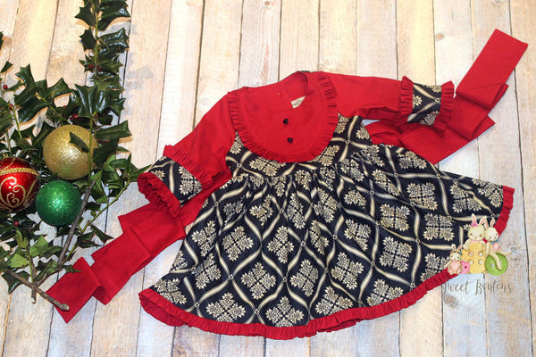 Red/Black Holiday Dress Size 3/4